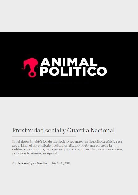 Proximidad social y Guardia Nacional