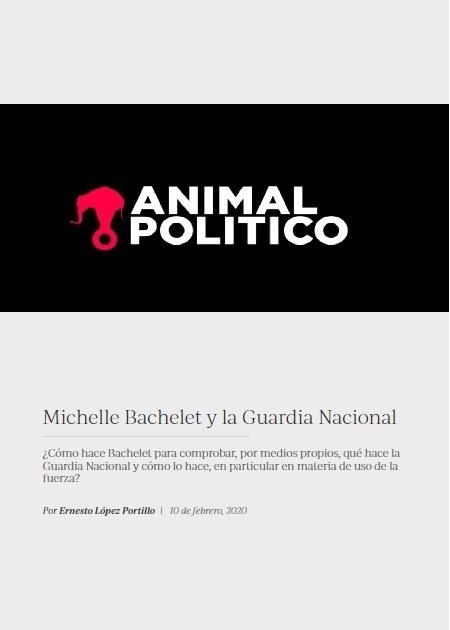Michelle Bachelet y la Guardia Nacional