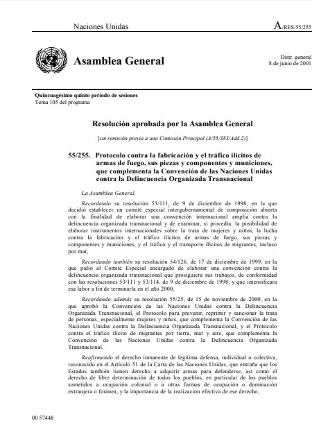 Protocolo de Palermo sobre tráfico de armas