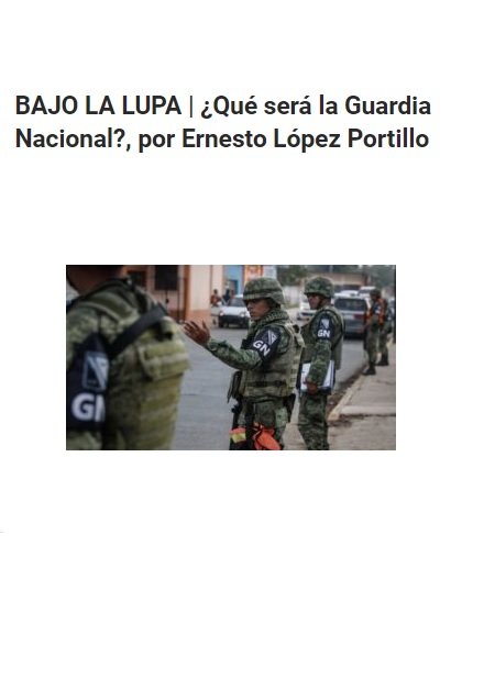 ¿Qué será la Guardia Nacional?