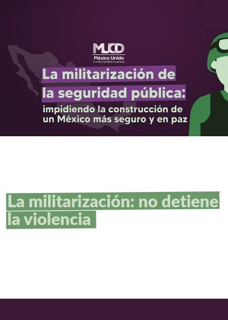 La militarización: no detiene la violencia
